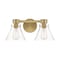 Designers Fountain Willow Creek 16.5in 2-Light Brushed Gold Contemporary Indoor Vanity Light D204M-2B-BG - alternate 1